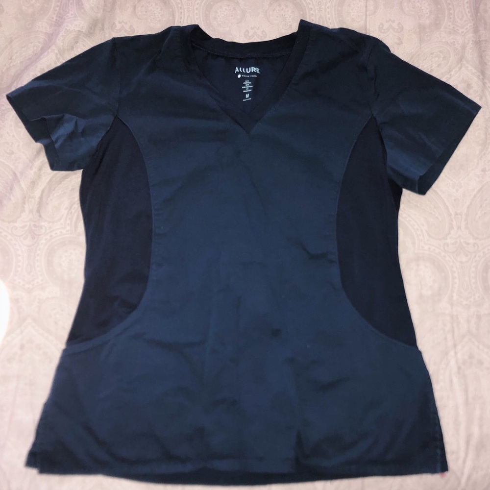 Allure Navy Scrub Top